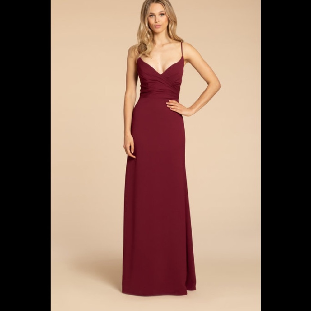 Hayley Paige Style # 5961. Sz.14 Burgundy